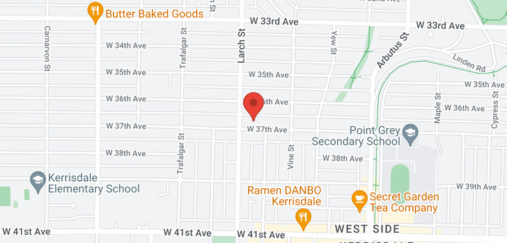 map of 2451 W 37TH AVENUE